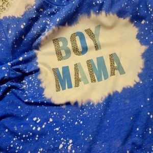 Boy mom bleach leopard print shirt